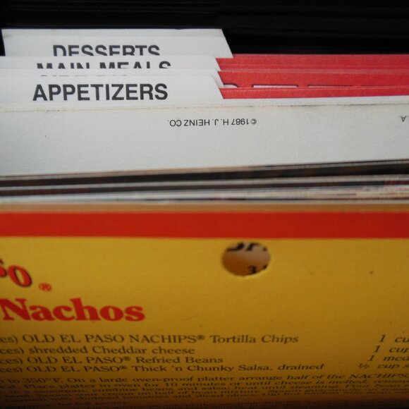 recipe box La Choy brand plastic black w red dragon many recipe cards inside 80s - Picture 11 of 15